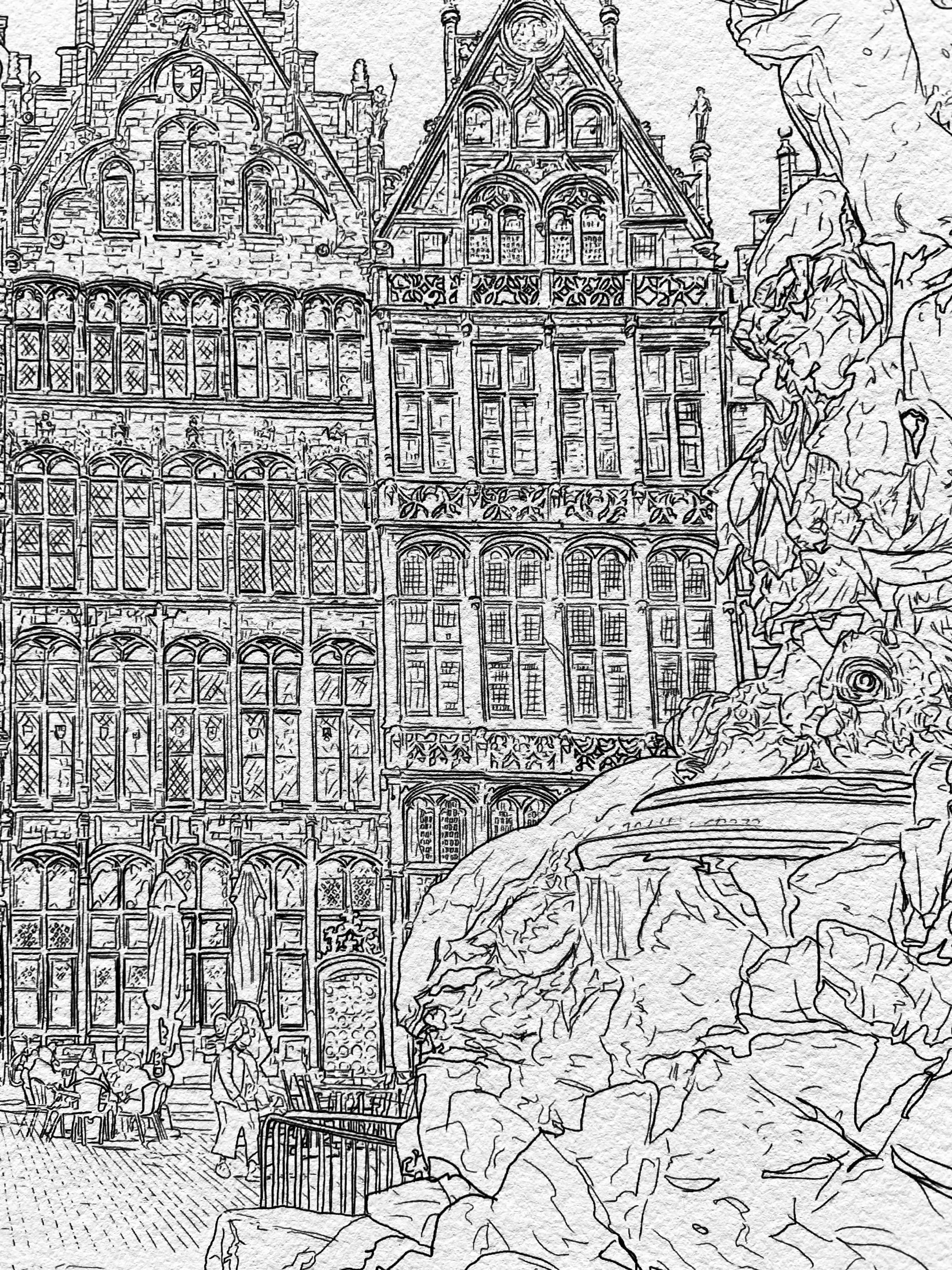 Giclée print of Antwerp