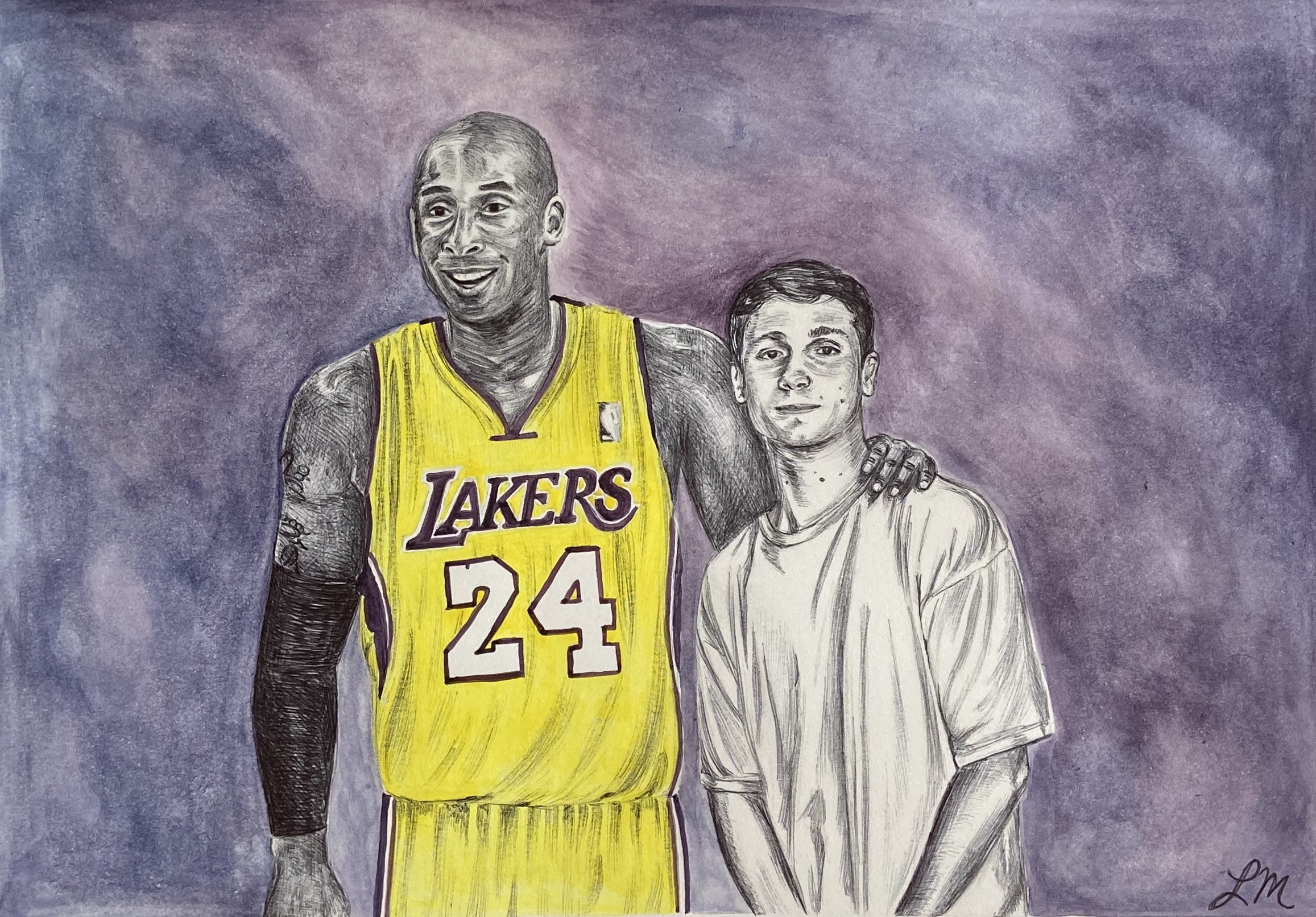 Drawing of Michael and Kobe