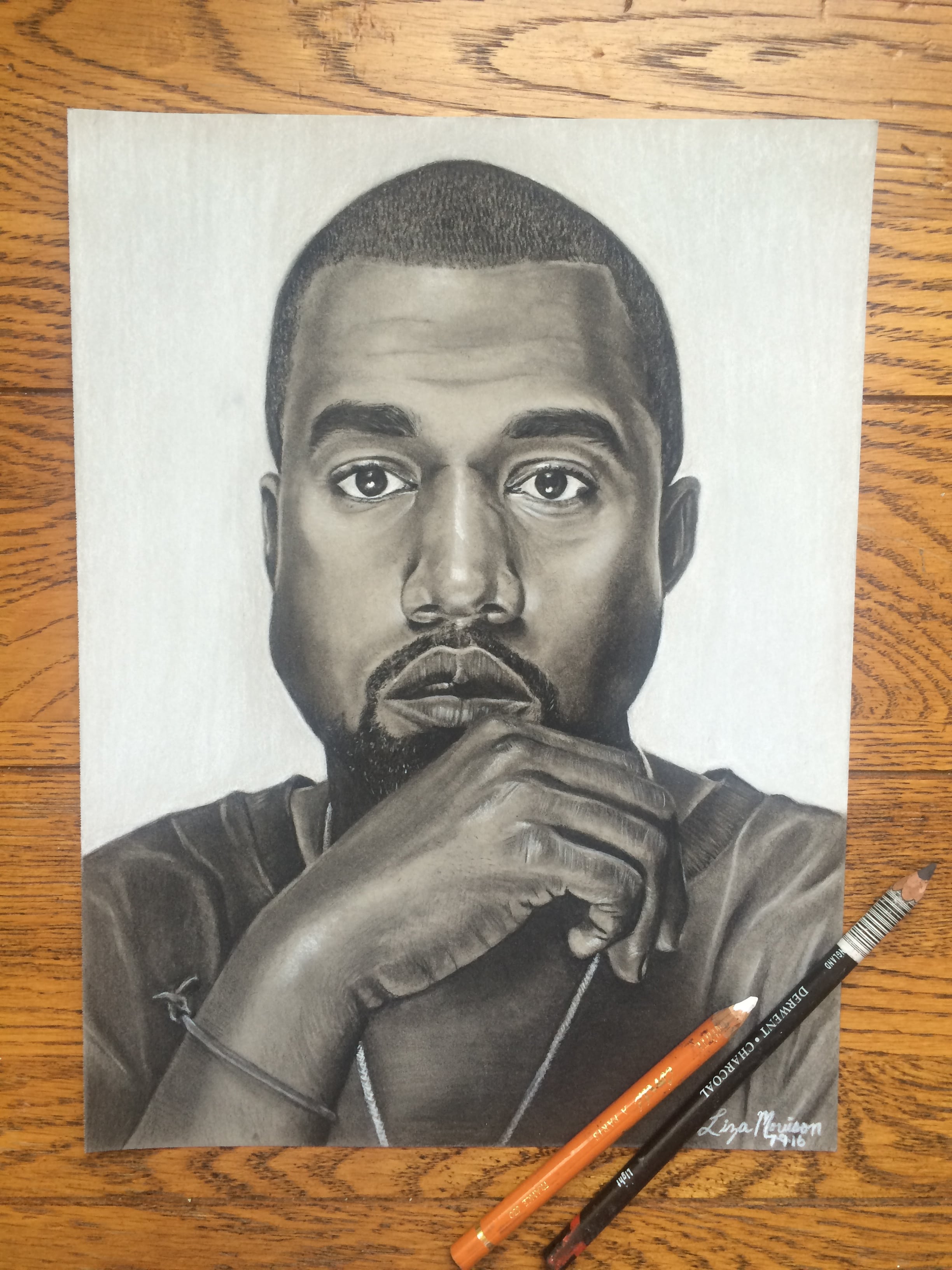 Drawing of Kanye West